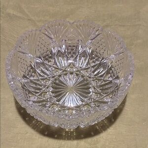 Elegant Crystal Cut Glass Bowl